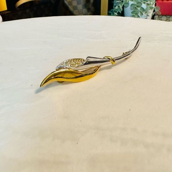 Giani Valentino Gold & Silver Pin Brooch - Picture 2 of 7